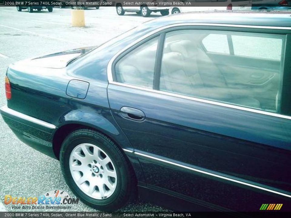 2000 BMW 7 Series 740iL Sedan Orient Blue Metallic / Sand Photo #7