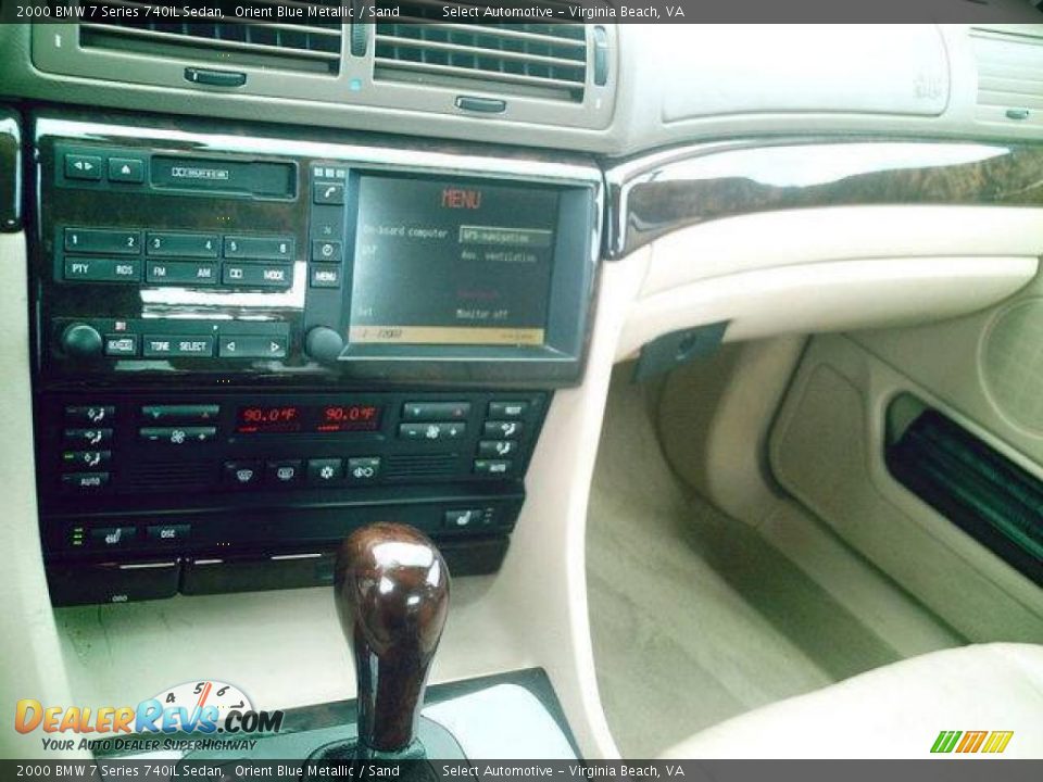 2000 BMW 7 Series 740iL Sedan Orient Blue Metallic / Sand Photo #14