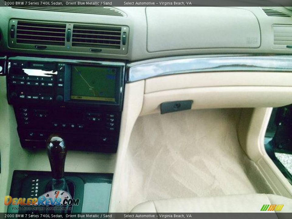 2000 BMW 7 Series 740iL Sedan Orient Blue Metallic / Sand Photo #18