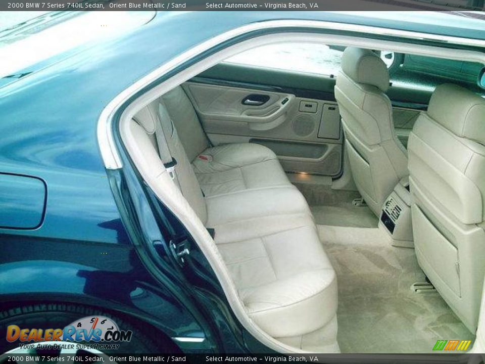 2000 BMW 7 Series 740iL Sedan Orient Blue Metallic / Sand Photo #20