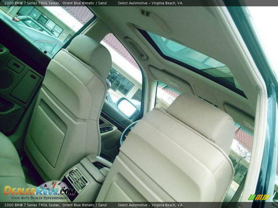 2000 BMW 7 Series 740iL Sedan Orient Blue Metallic / Sand Photo #21