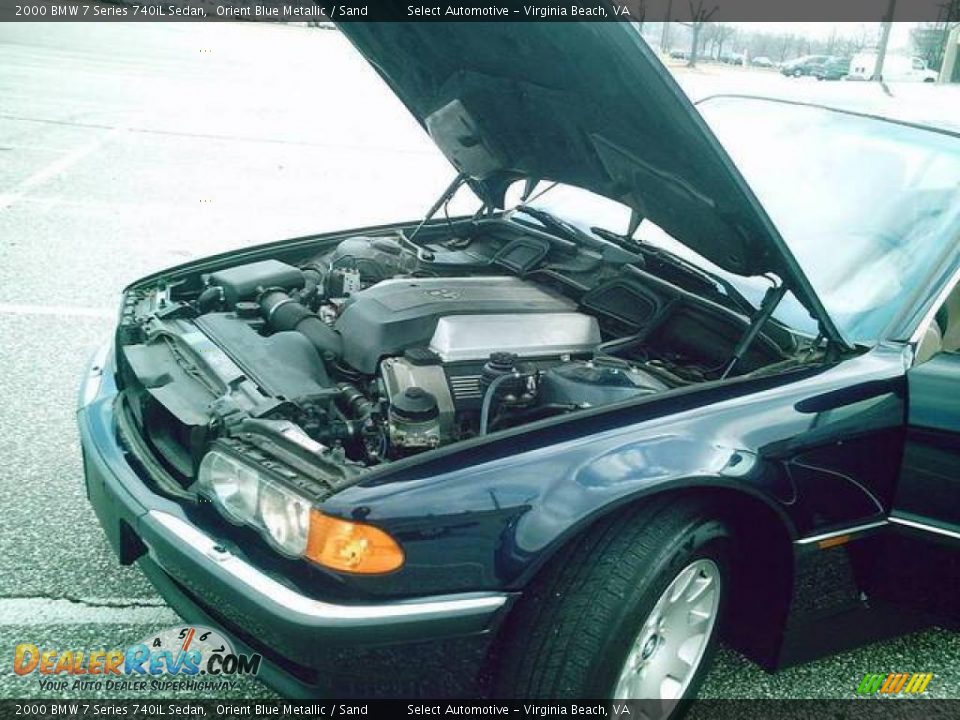 2000 BMW 7 Series 740iL Sedan Orient Blue Metallic / Sand Photo #22