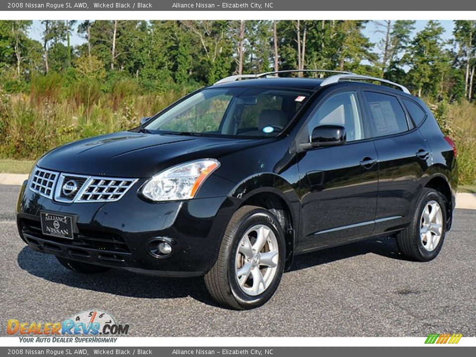 2008 Nissan Rogue SL AWD Wicked Black / Black Photo #1