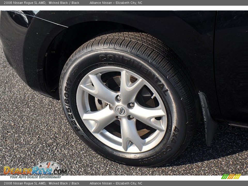 2008 Nissan Rogue SL AWD Wicked Black / Black Photo #4