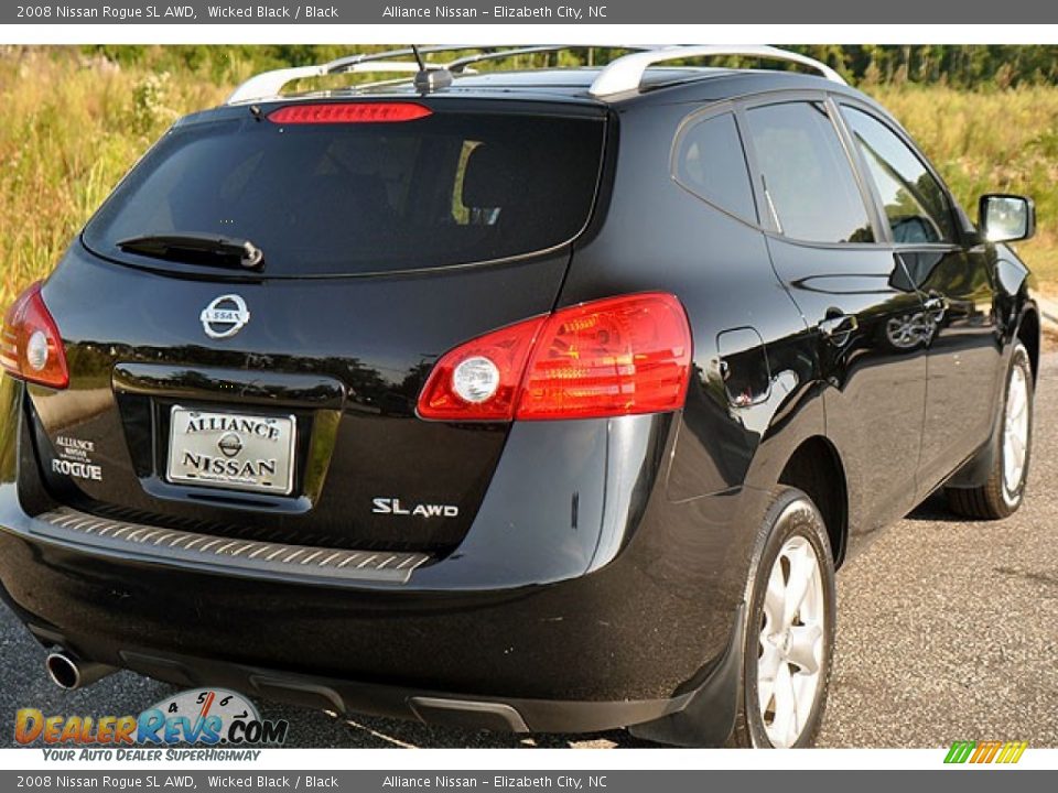 2008 Nissan Rogue SL AWD Wicked Black / Black Photo #5