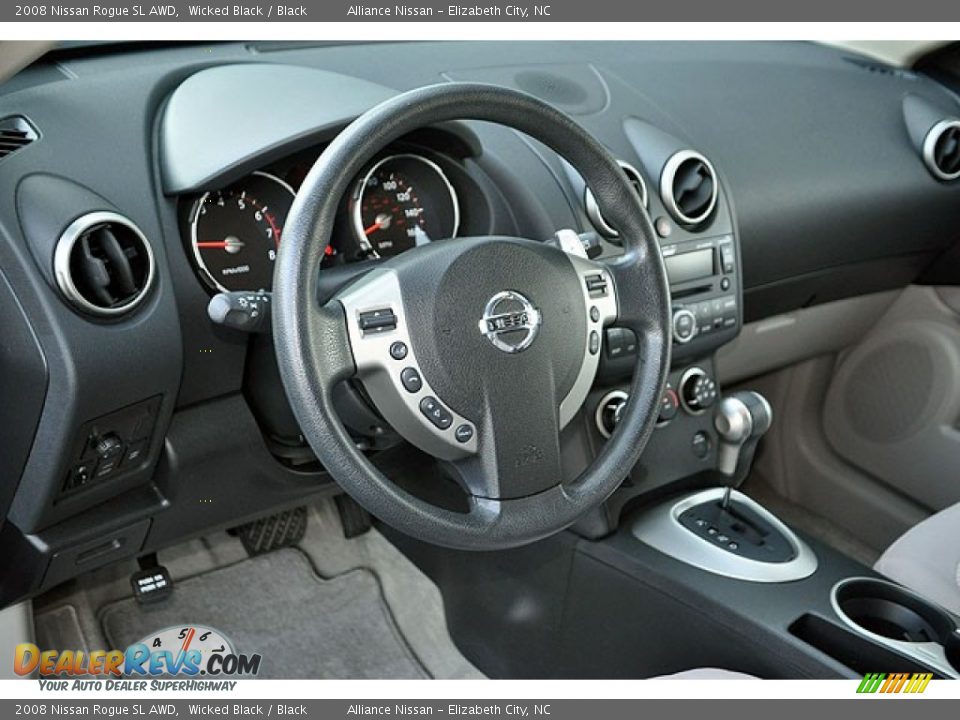 2008 Nissan Rogue SL AWD Wicked Black / Black Photo #8