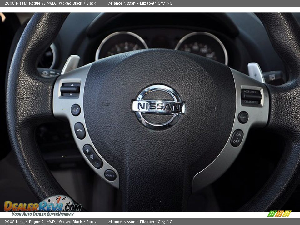2008 Nissan Rogue SL AWD Wicked Black / Black Photo #9