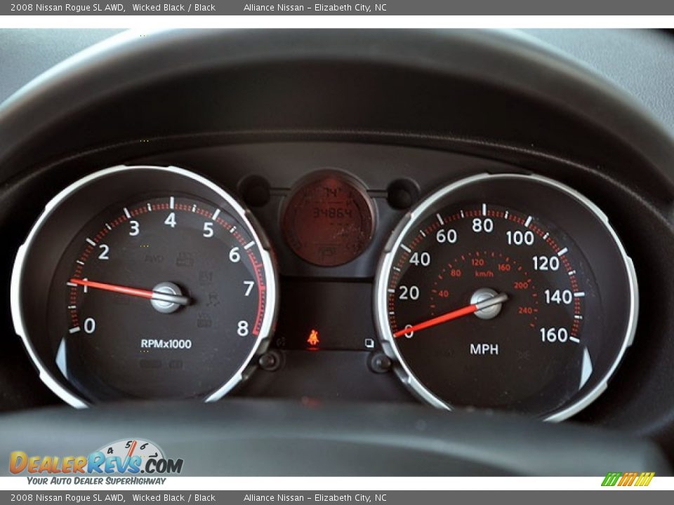 2008 Nissan Rogue SL AWD Wicked Black / Black Photo #10
