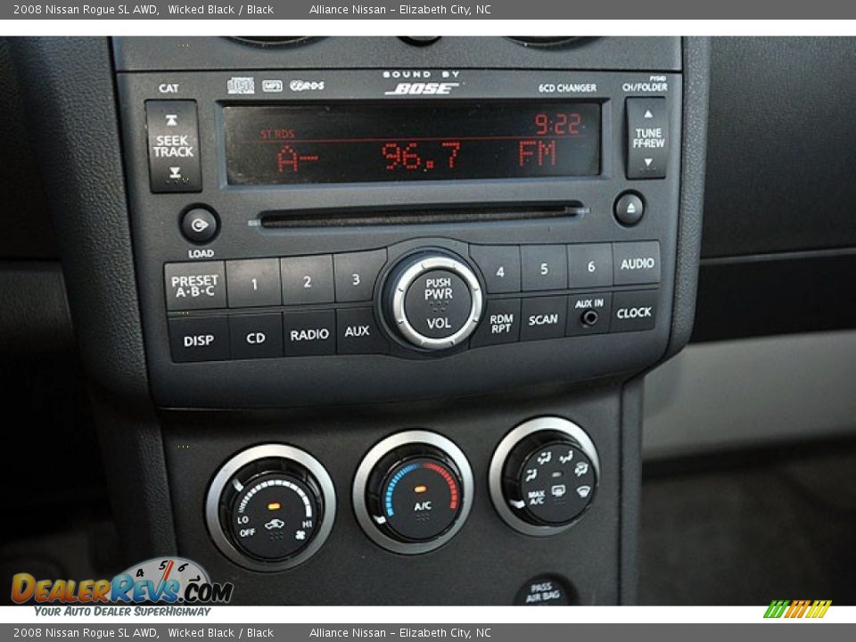 2008 Nissan Rogue SL AWD Wicked Black / Black Photo #11