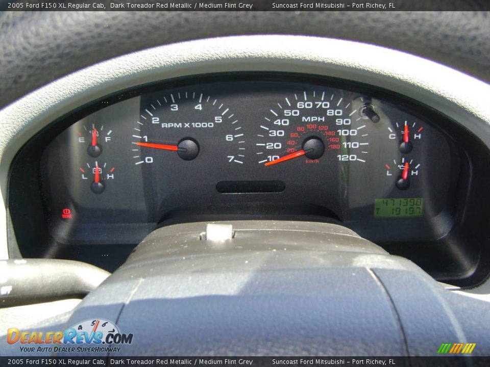 2005 Ford F150 XL Regular Cab Dark Toreador Red Metallic / Medium Flint Grey Photo #34