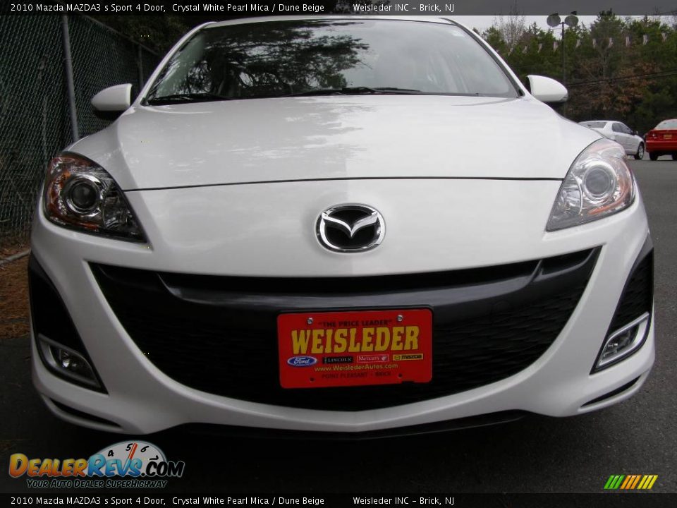 2010 Mazda MAZDA3 s Sport 4 Door Crystal White Pearl Mica / Dune Beige Photo #2