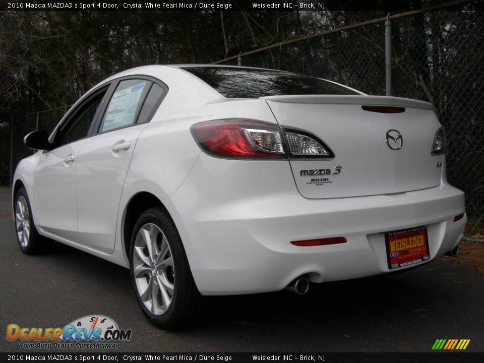 2010 Mazda MAZDA3 s Sport 4 Door Crystal White Pearl Mica / Dune Beige Photo #4