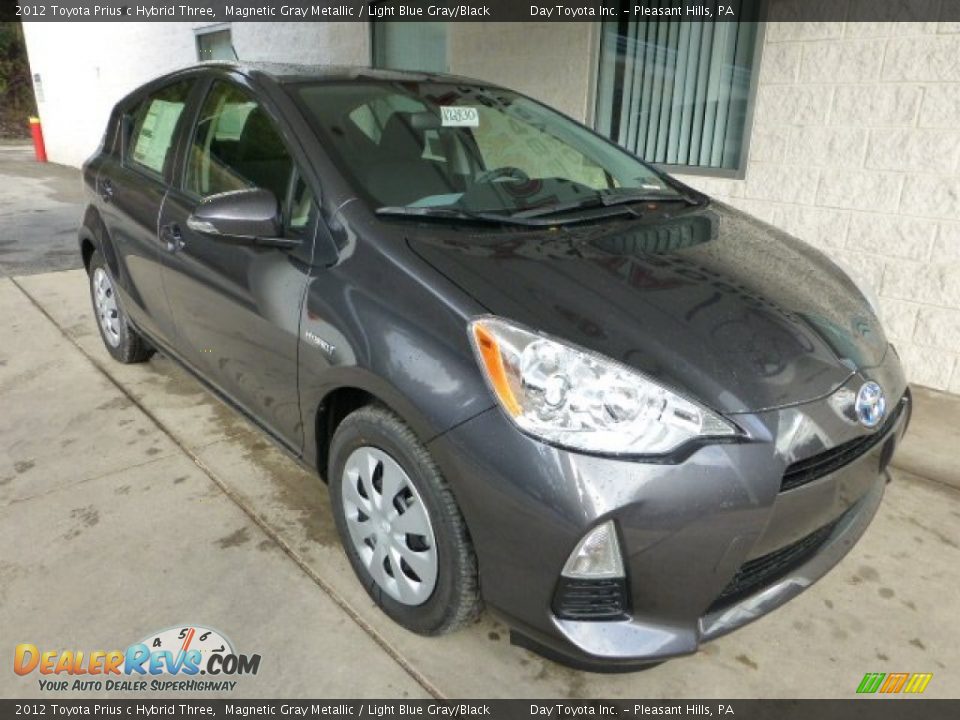 2012 Toyota Prius c Hybrid Three Magnetic Gray Metallic / Light Blue Gray/Black Photo #7