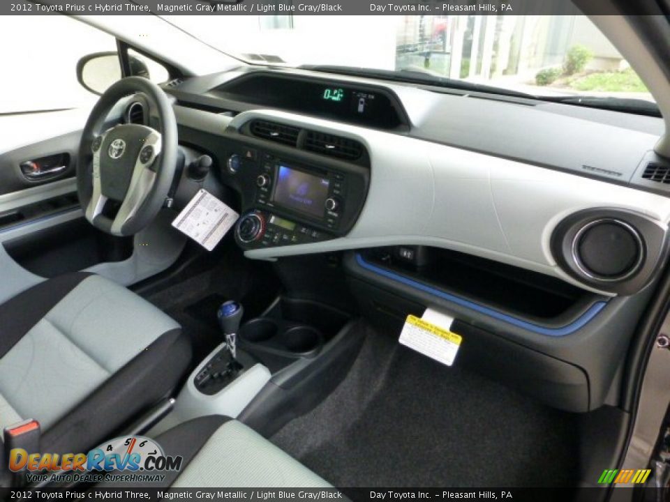 2012 Toyota Prius c Hybrid Three Magnetic Gray Metallic / Light Blue Gray/Black Photo #10