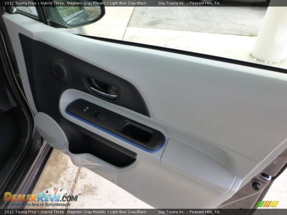 2012 Toyota Prius c Hybrid Three Magnetic Gray Metallic / Light Blue Gray/Black Photo #11