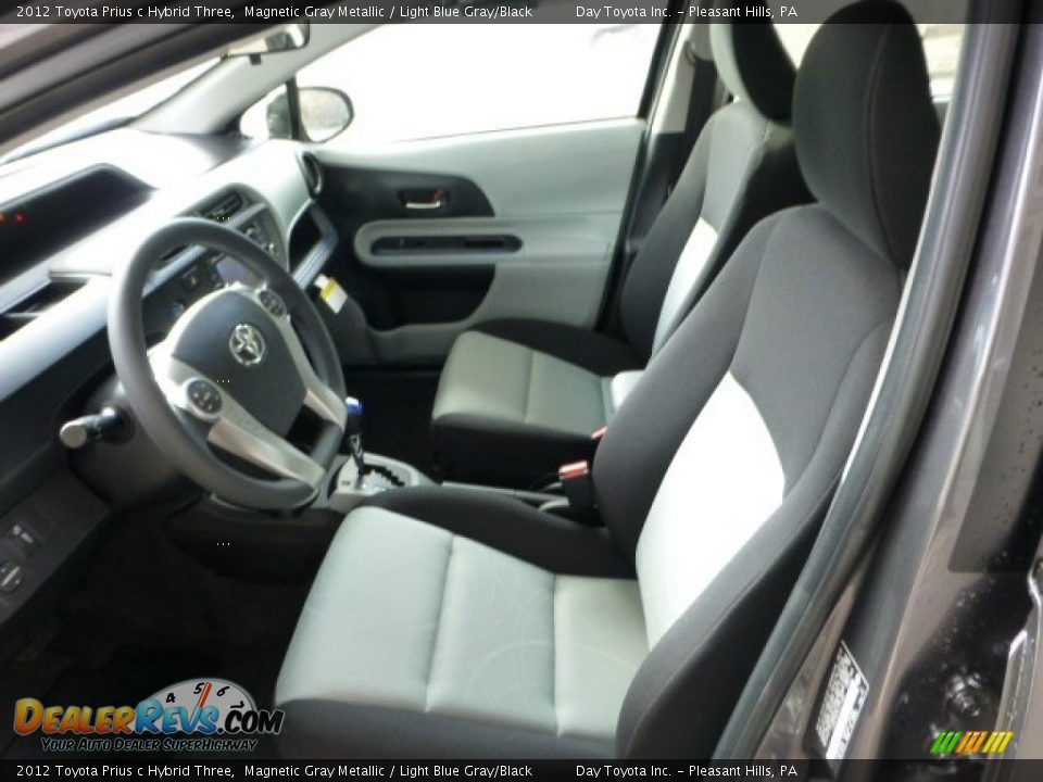 2012 Toyota Prius c Hybrid Three Magnetic Gray Metallic / Light Blue Gray/Black Photo #13