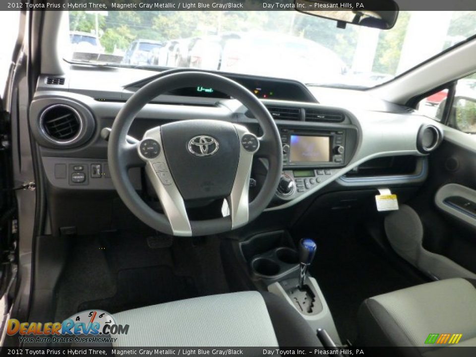 2012 Toyota Prius c Hybrid Three Magnetic Gray Metallic / Light Blue Gray/Black Photo #15