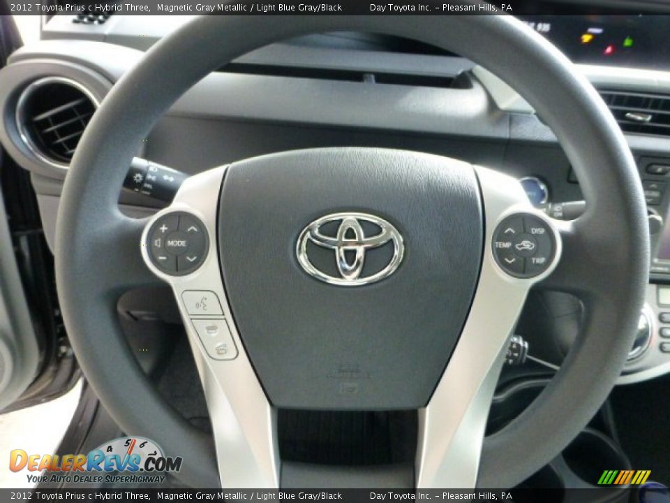 2012 Toyota Prius c Hybrid Three Magnetic Gray Metallic / Light Blue Gray/Black Photo #17