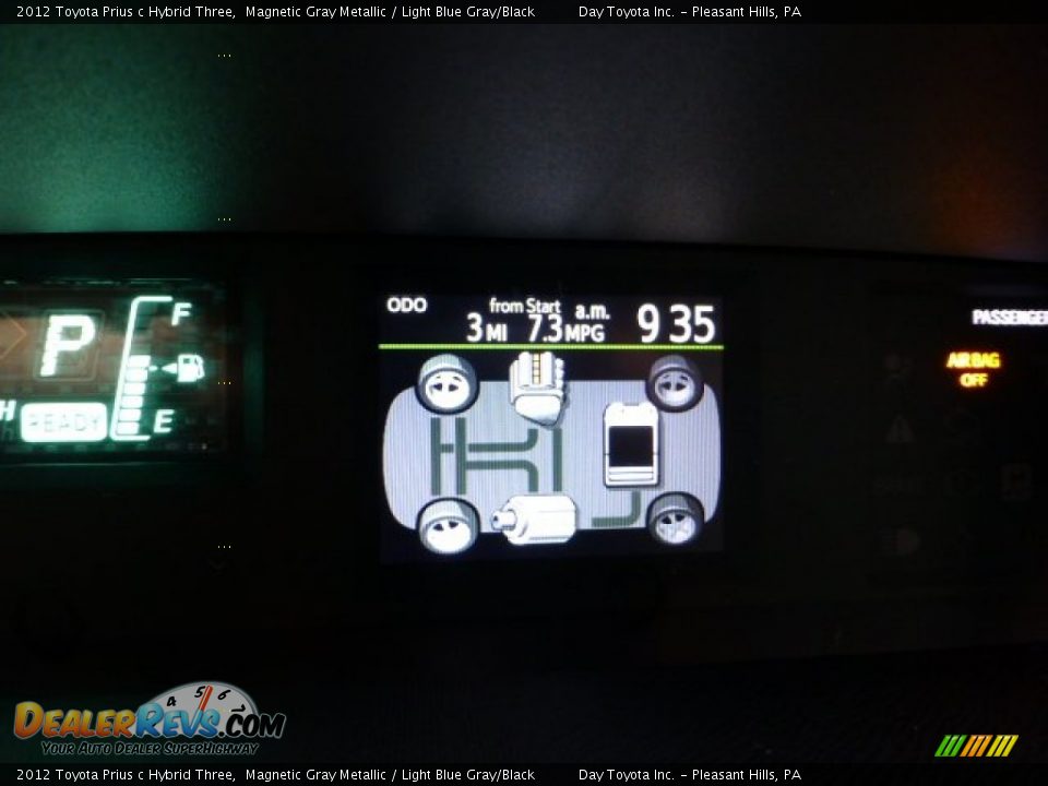 2012 Toyota Prius c Hybrid Three Magnetic Gray Metallic / Light Blue Gray/Black Photo #19