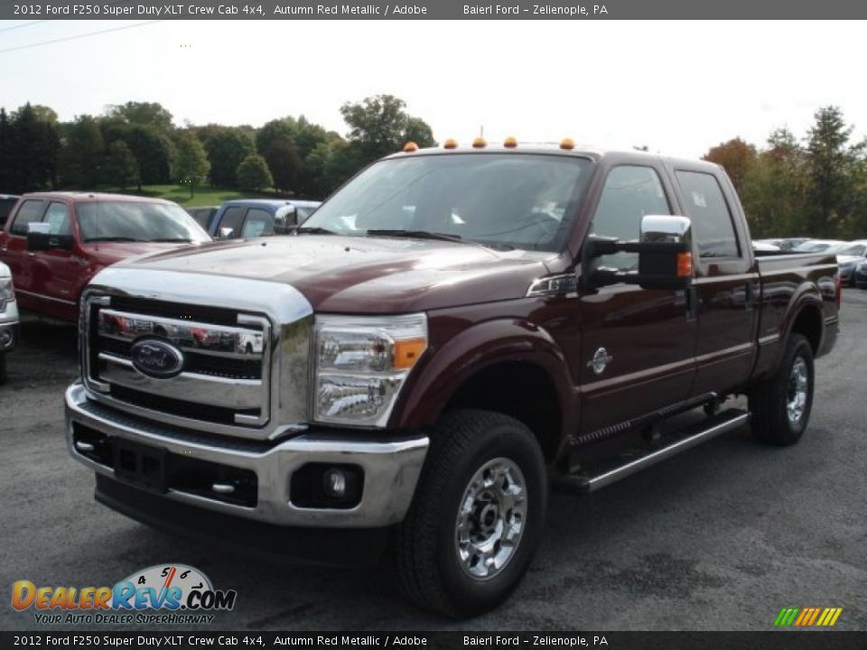 2012 Ford F250 Super Duty XLT Crew Cab 4x4 Autumn Red Metallic / Adobe Photo #4
