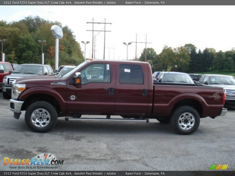 2012 Ford F250 Super Duty XLT Crew Cab 4x4 Autumn Red Metallic / Adobe Photo #5