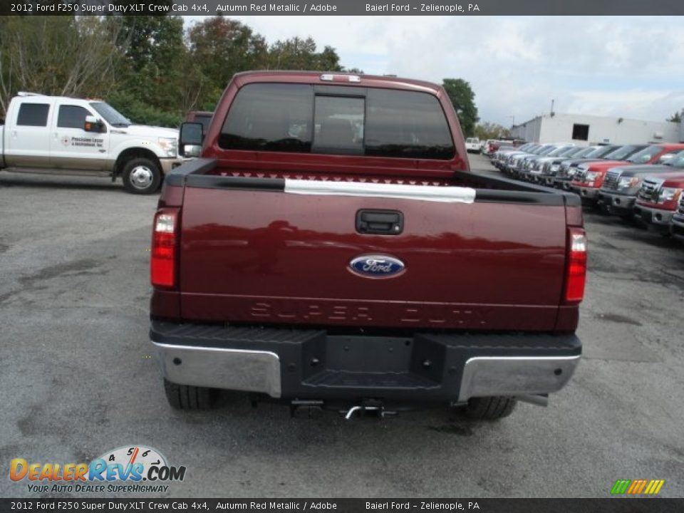 2012 Ford F250 Super Duty XLT Crew Cab 4x4 Autumn Red Metallic / Adobe Photo #7