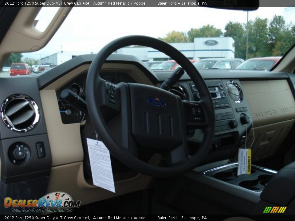2012 Ford F250 Super Duty XLT Crew Cab 4x4 Autumn Red Metallic / Adobe Photo #10