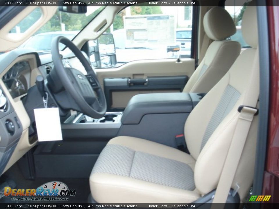 2012 Ford F250 Super Duty XLT Crew Cab 4x4 Autumn Red Metallic / Adobe Photo #11