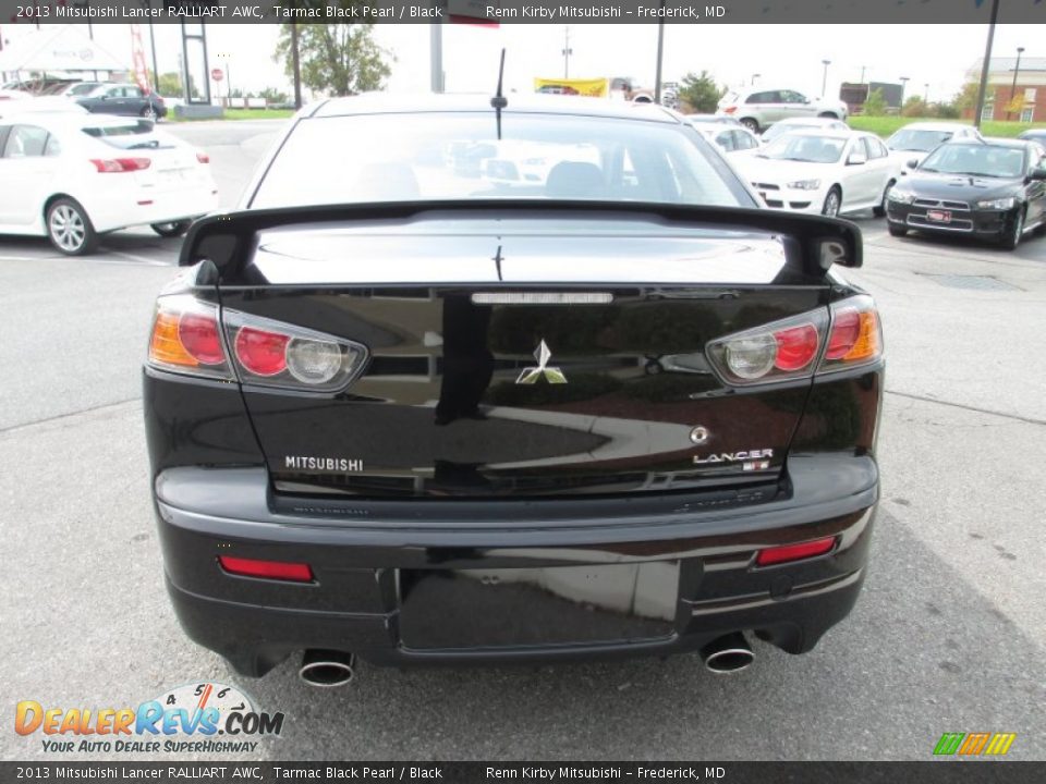 2013 Mitsubishi Lancer RALLIART AWC Tarmac Black Pearl / Black Photo #4