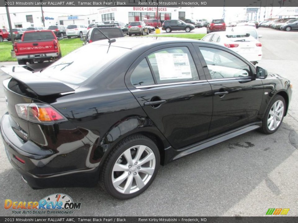 2013 Mitsubishi Lancer RALLIART AWC Tarmac Black Pearl / Black Photo #5
