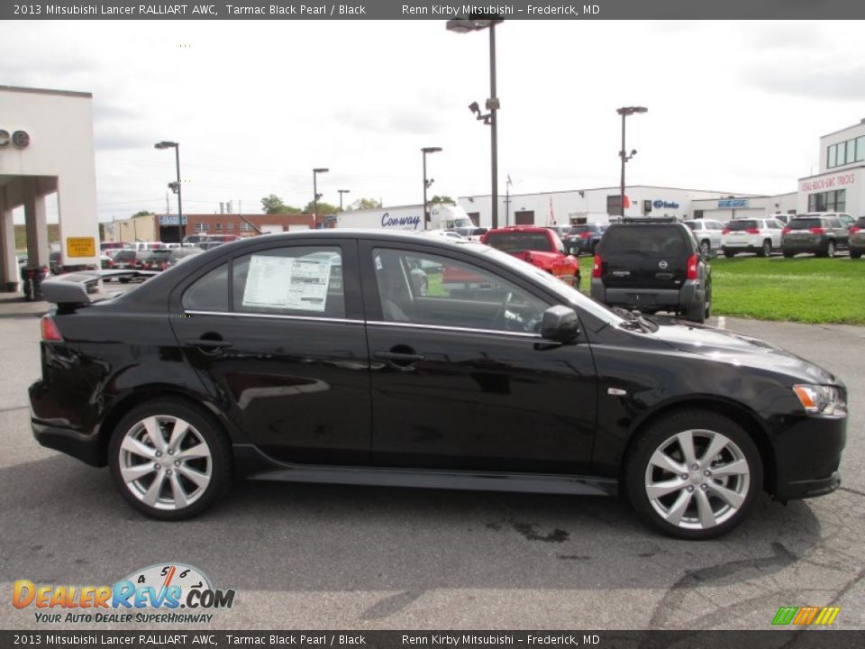 2013 Mitsubishi Lancer RALLIART AWC Tarmac Black Pearl / Black Photo #6