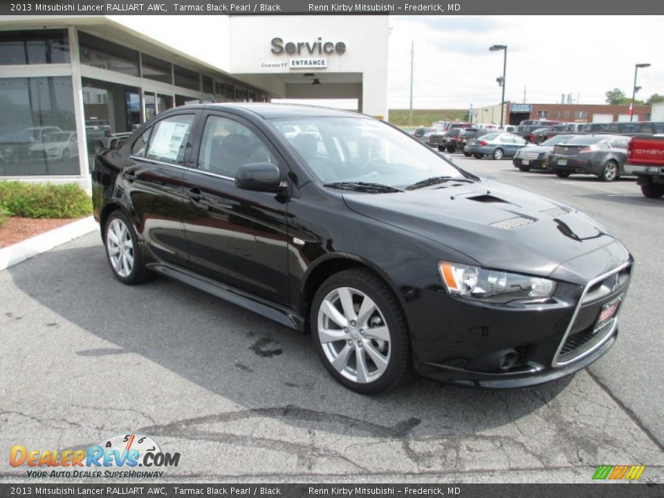 2013 Mitsubishi Lancer RALLIART AWC Tarmac Black Pearl / Black Photo #7