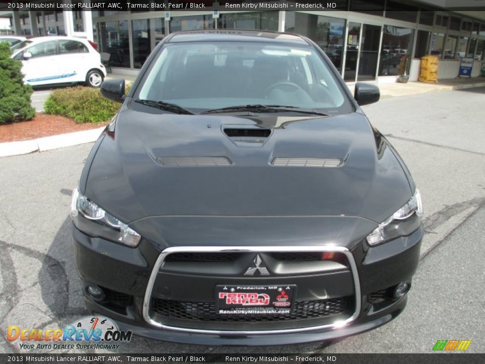 2013 Mitsubishi Lancer RALLIART AWC Tarmac Black Pearl / Black Photo #8