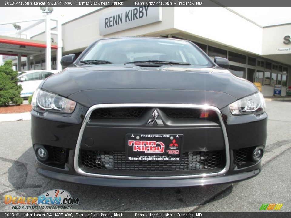 2013 Mitsubishi Lancer RALLIART AWC Tarmac Black Pearl / Black Photo #9