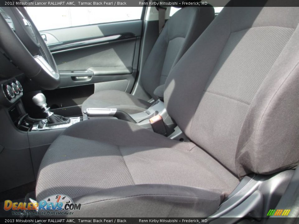 2013 Mitsubishi Lancer RALLIART AWC Tarmac Black Pearl / Black Photo #13