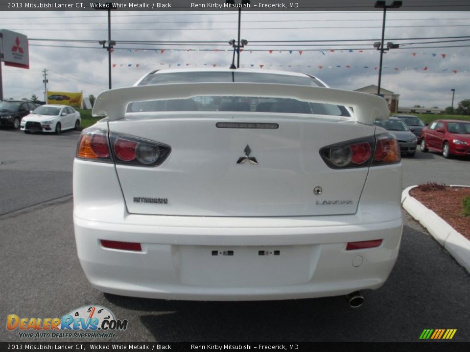2013 Mitsubishi Lancer GT Wicked White Metallic / Black Photo #4