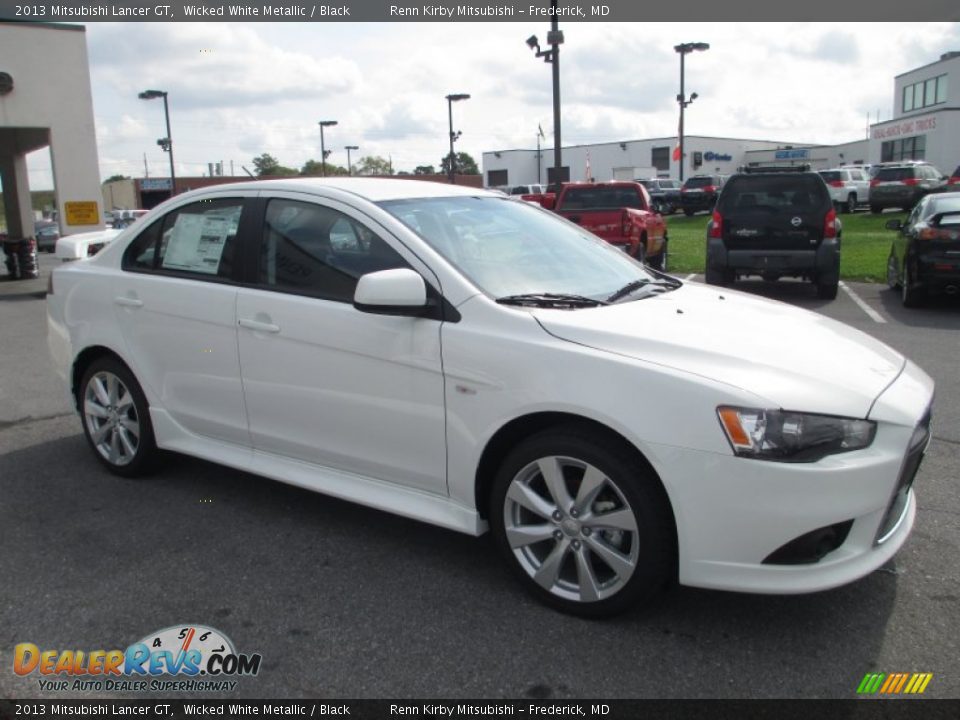 2013 Mitsubishi Lancer GT Wicked White Metallic / Black Photo #7