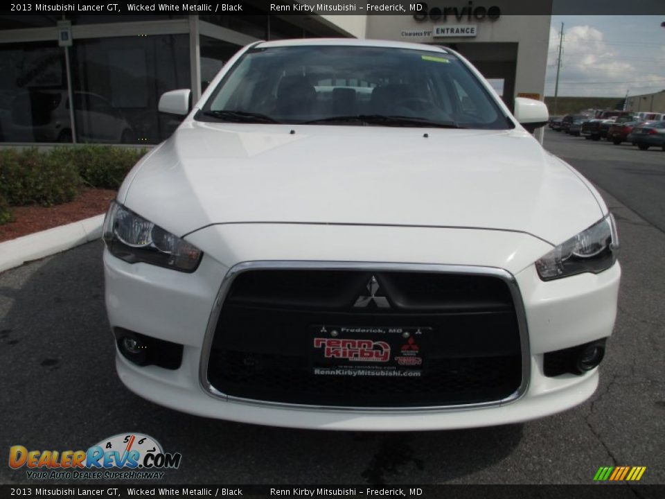 2013 Mitsubishi Lancer GT Wicked White Metallic / Black Photo #8