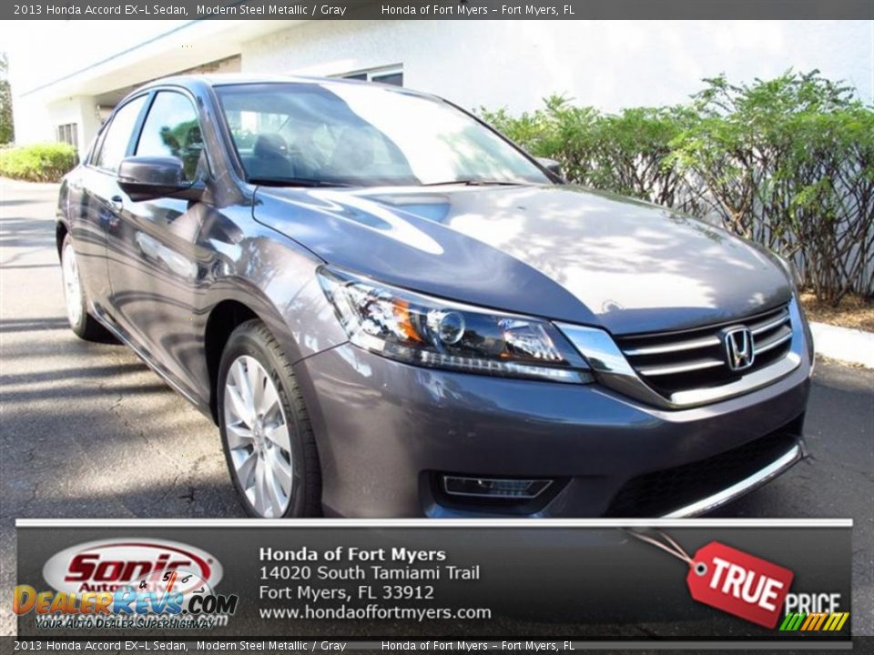 2013 Honda Accord EX-L Sedan Modern Steel Metallic / Gray Photo #1