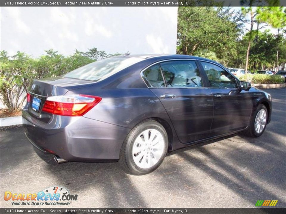 2013 Honda Accord EX-L Sedan Modern Steel Metallic / Gray Photo #3