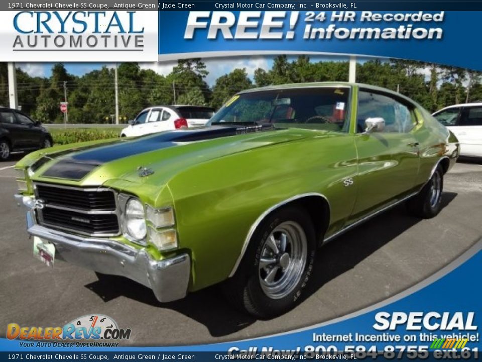 1971 Chevrolet Chevelle SS Coupe Antique Green / Jade Green Photo #1