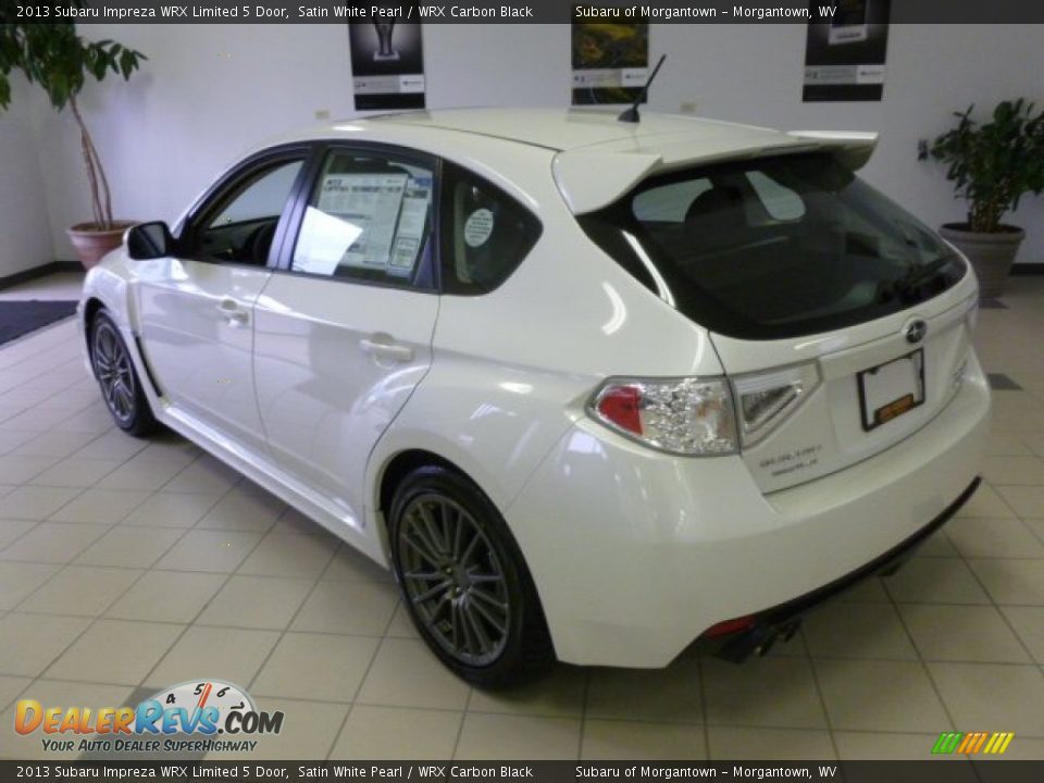 2013 Subaru Impreza WRX Limited 5 Door Satin White Pearl / WRX Carbon Black Photo #4