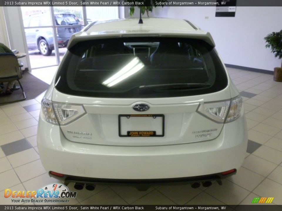 2013 Subaru Impreza WRX Limited 5 Door Satin White Pearl / WRX Carbon Black Photo #5