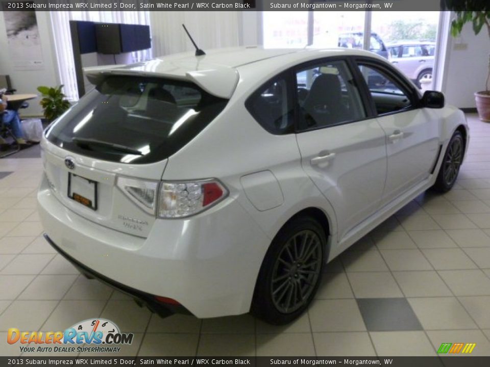 2013 Subaru Impreza WRX Limited 5 Door Satin White Pearl / WRX Carbon Black Photo #6
