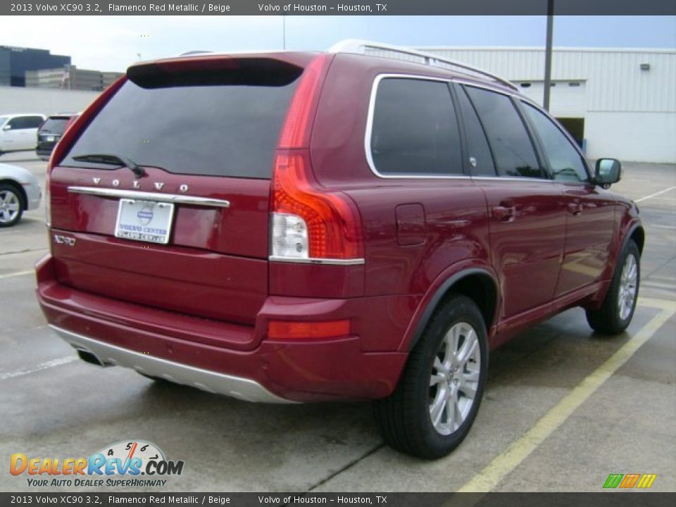 2013 Volvo XC90 3.2 Flamenco Red Metallic / Beige Photo #3