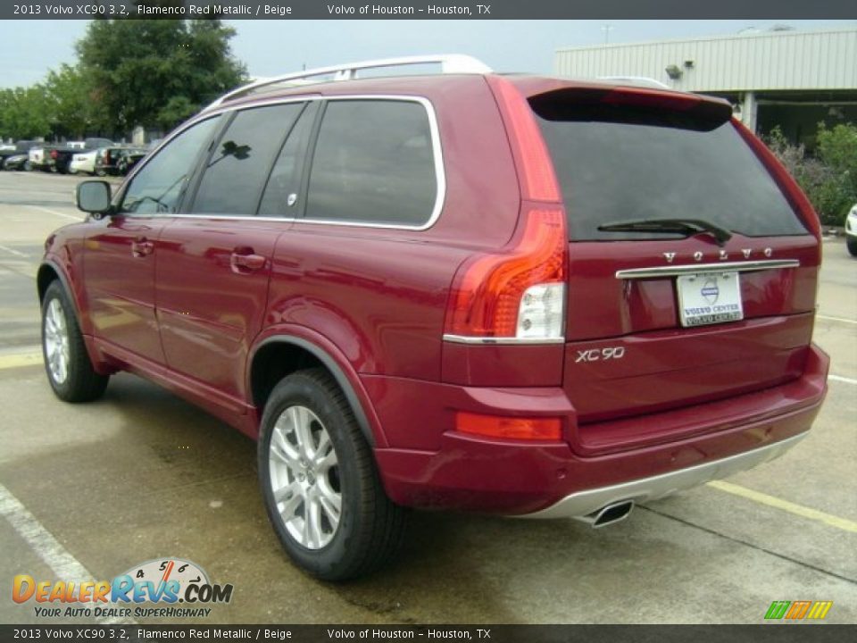 2013 Volvo XC90 3.2 Flamenco Red Metallic / Beige Photo #4