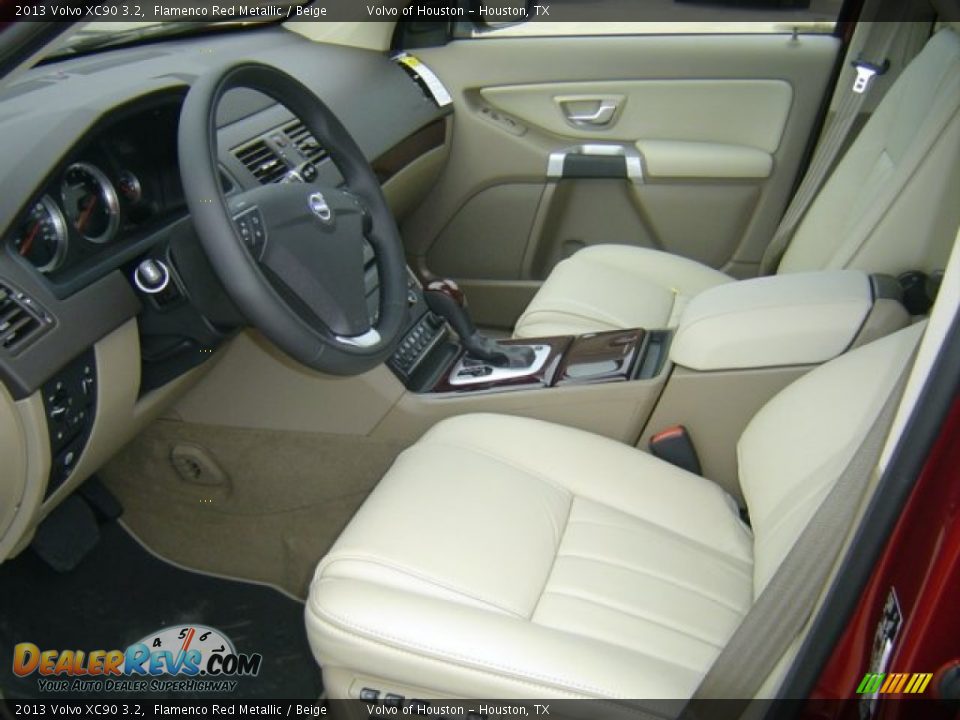 2013 Volvo XC90 3.2 Flamenco Red Metallic / Beige Photo #5
