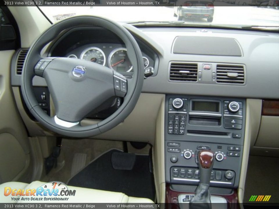 2013 Volvo XC90 3.2 Flamenco Red Metallic / Beige Photo #6