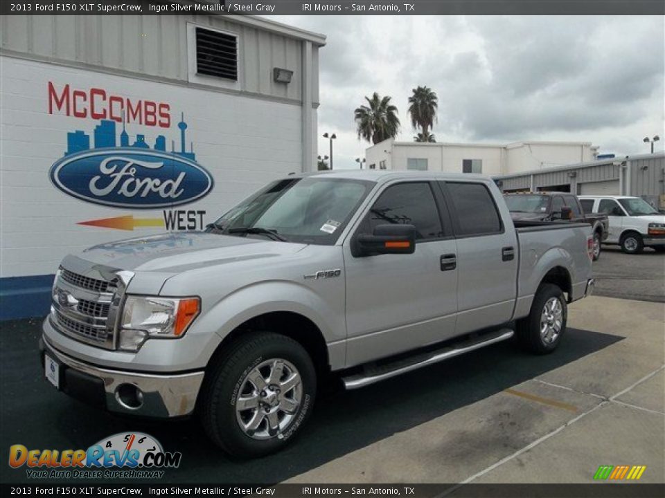 2013 Ford F150 XLT SuperCrew Ingot Silver Metallic / Steel Gray Photo #1