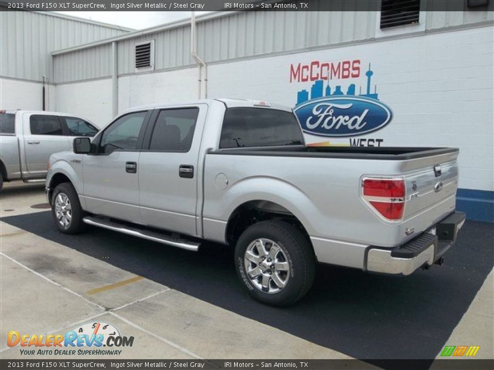 2013 Ford F150 XLT SuperCrew Ingot Silver Metallic / Steel Gray Photo #3